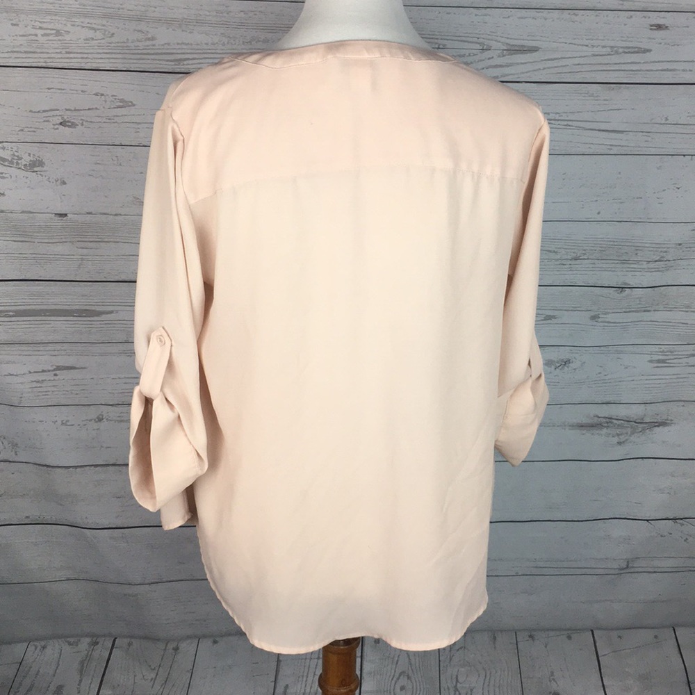 Torrid Blush Half Button Top - Picture 3 of 3